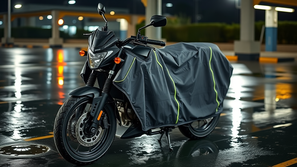 nelson rigg defender extreme heavy-duty motorcycle covers with reflective strips rain and neon highlights