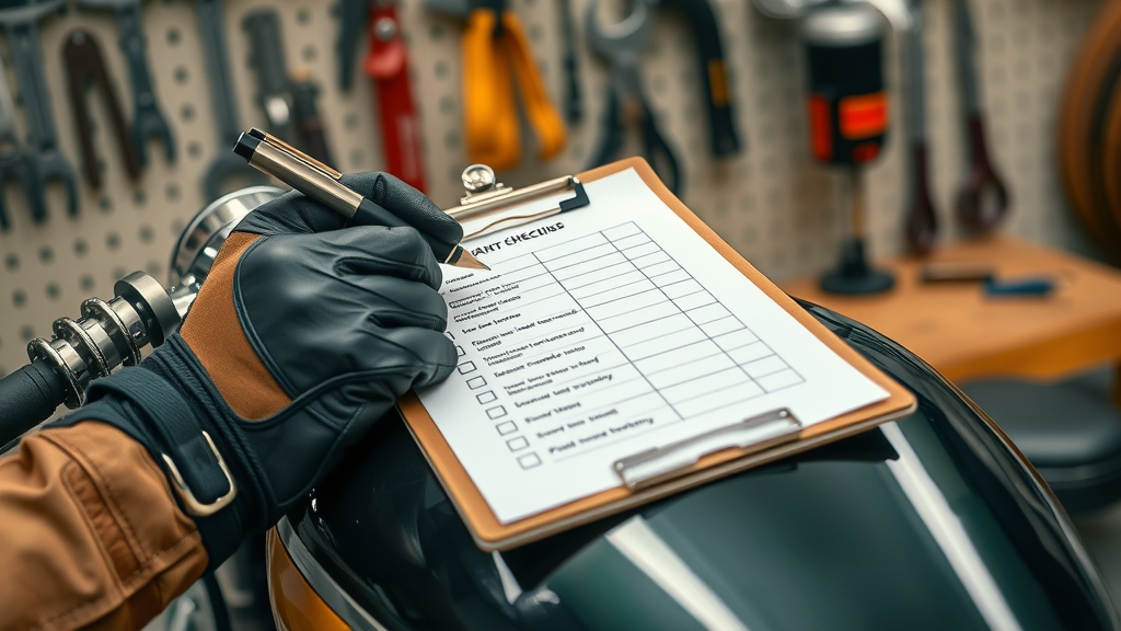 motorcycle maintenance checklist routine maintenance job