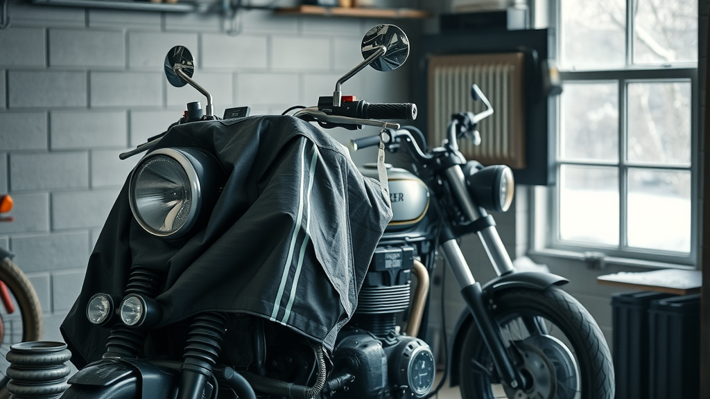 motorcycle maintenance guide winter storage owner checking battery in garage