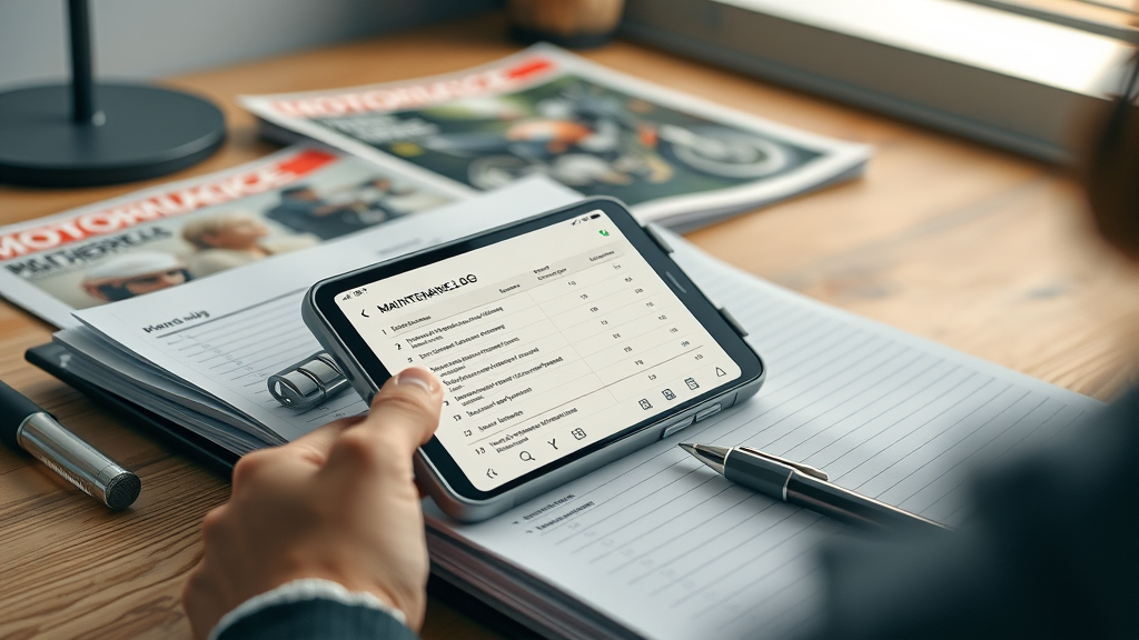 maintenance task record-keeping diy motorcycle maintenance