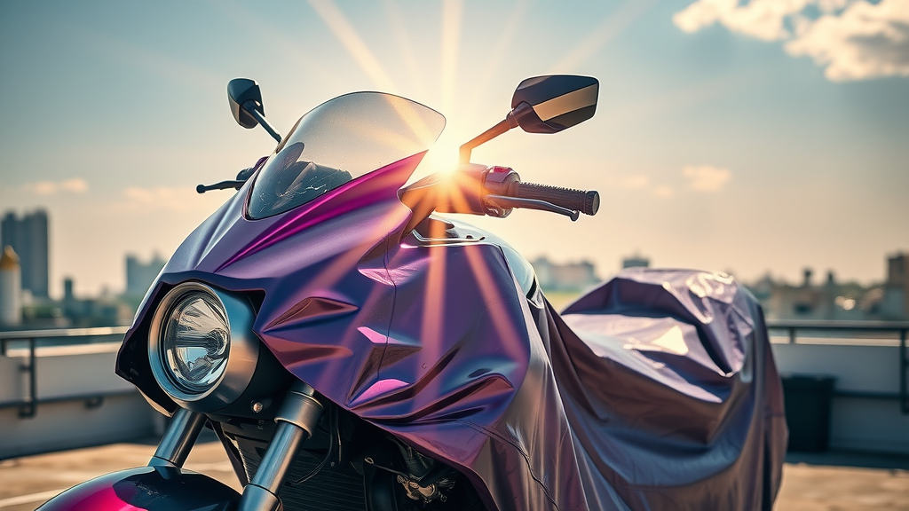 motorcycle cover uv resistance protection intense sunlight city rooftop