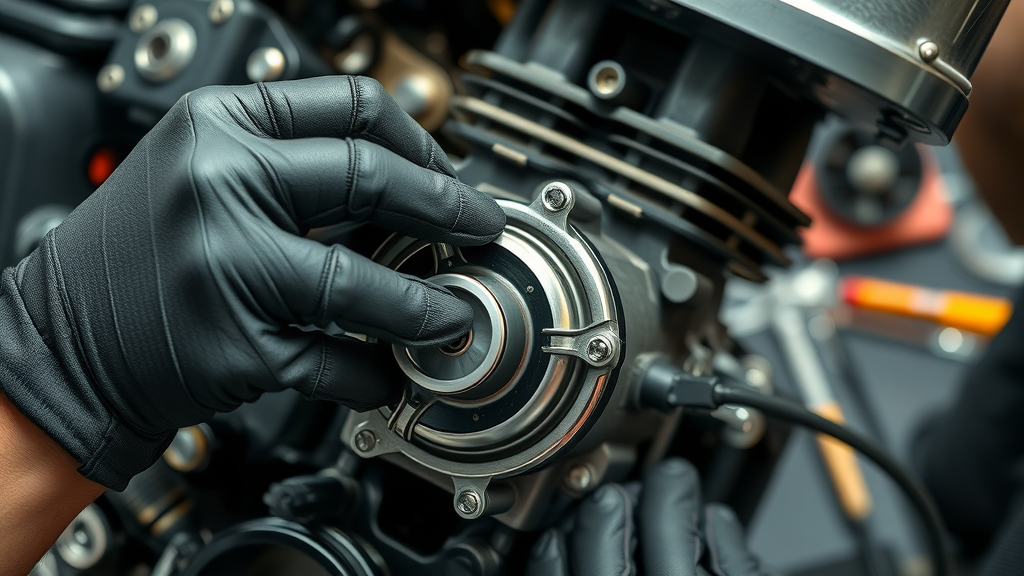 small engine repair at motorcycle shop in northwest chicago suburbs with precision tools and expert hands