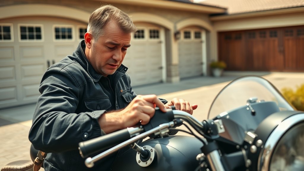 classic bike maintenance daily checklist tire inspection wrench driveway sunny