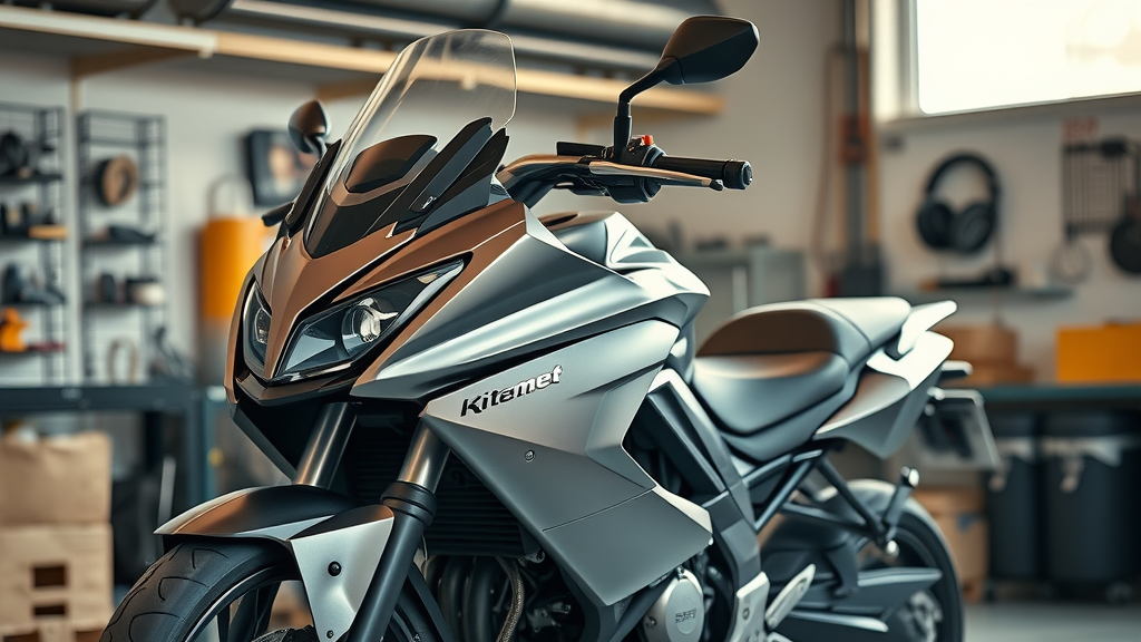 long-term motorcycle storage in a pristine, modern garage with proper ventilation and equipment