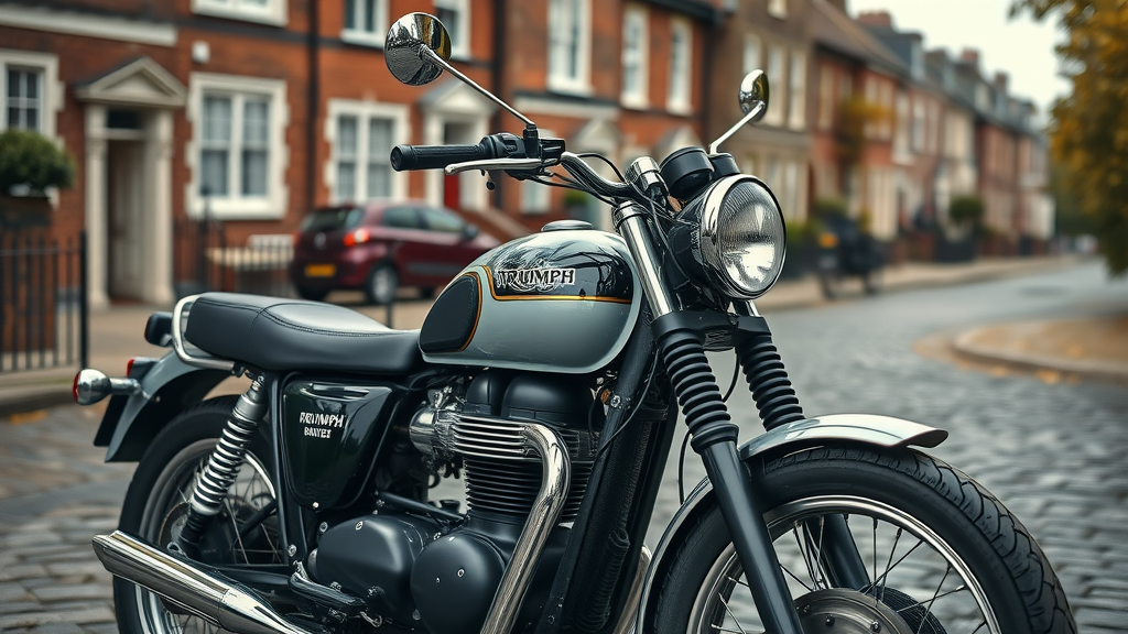 vintage Triumph Bonneville, classic British motorcycle brand, antique motorcycle brands in Britain