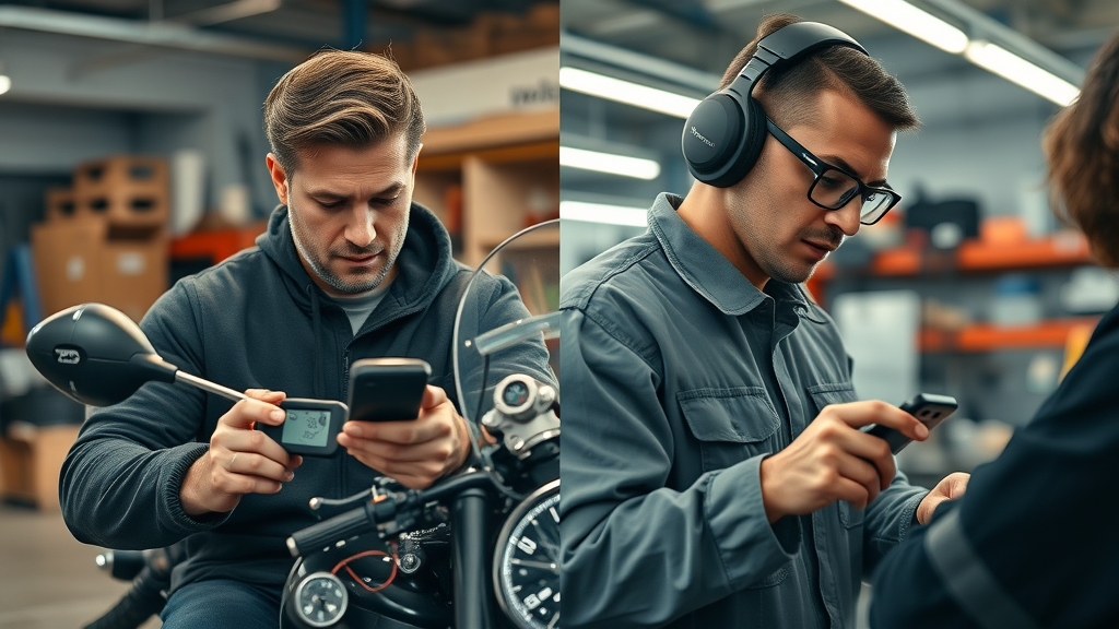 split scene motorcycle owner DIY scan tool mechanic professional diagnostic tool